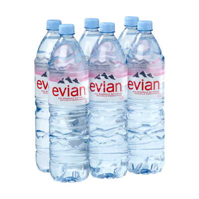 Evian mineraalwater kzv (6x1,5 liter)