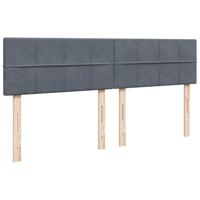 Ottoman bed met matras 180x200cm fluweel donkergrijs - thumbnail