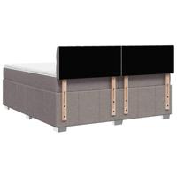 Boxspring met matras stof taupe 200x200 cm - thumbnail