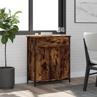Dressoir 70x30x80 cm bewerkt hout gerookt eikenkleurig - thumbnail
