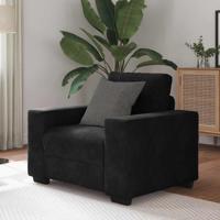 Fauteuil 60 cm fluweel zwart - thumbnail