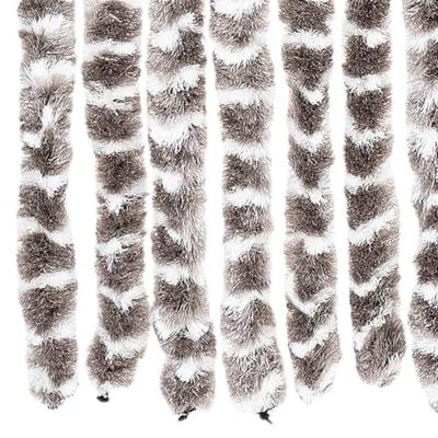 VidaXL Vliegengordijn 100x230 cm chenille taupe en wit VidaXL Vliegengordijn 100x230 cm chenille taupe en wit