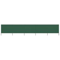 Windscherm 5-panelen 600x160 cm stof groen - thumbnail