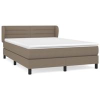 Boxspring met matras stof taupe 140x190 cm - thumbnail