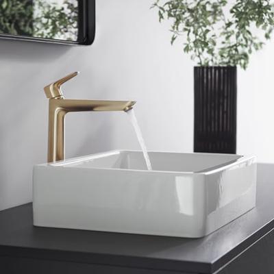 Hansgrohe Talis e 1-gr wastafelmkr 240 zo/afvoer brushed bronze 71717140 - thumbnail