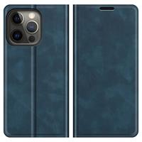 Casecentive Magnetische Leren Wallet case iPhone 13 Pro Max blauw - thumbnail