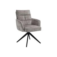 Tower Living Draaibare Eetkamerstoel 'Rosora' Chenille, kleur Beige - thumbnail