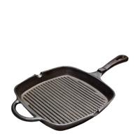 Grillpan vierkant 26cm gietijzer - thumbnail