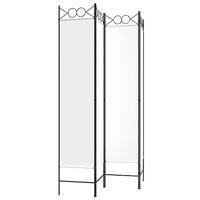 Kamerscherm met 4 panelen 160x200 cm stof wit - thumbnail