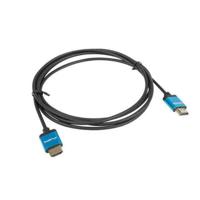 HDMI-Kabel Lanberg V2.0 4K SLIM Zwart 1 m Zwart/Blauw - thumbnail