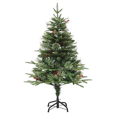 VidaXL Kerstboom met led en dennenappels 150 cm pvc en pe groen