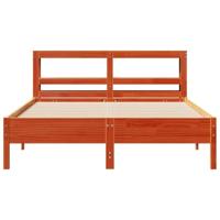 Bed met matras massief grenenhout wasbruin 140x190 cm - thumbnail