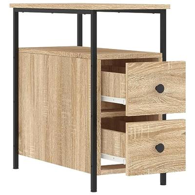 Nachtkastjes 2 st 30x60x60 cm bewerkt hout sonoma eikenkleurig