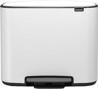 brabantia Bo 121005 Pedaalemmer (groot) 33 l Staal (l x b x h) 363 x 540 x 440 mm Wit Met voetpedaal 1 stuk(s) - thumbnail