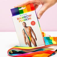 Man Swimsuit Rainbow Mankini Pride - thumbnail
