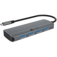 ICY BOX IB-DK4022a-CPD Bedraad USB 3.2 Gen 1 (3.1 Gen 1) Type-C Aluminium, Zilver - thumbnail