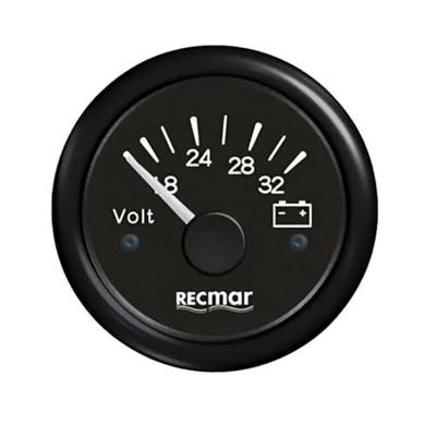 RECKY13201 - VOLTMETER 8 / 32V ZWART