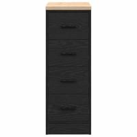 Garagekast 30x51x85 cm massief grenenhout zwart - thumbnail