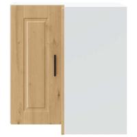 Keuken hoekkast "Porto" bewerkt hout artisanaal eikenkleur - thumbnail