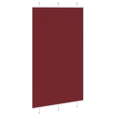 VidaXL Plissé rolgordijn 115x200cm stofbreedte 114,4cm bordeauxrood