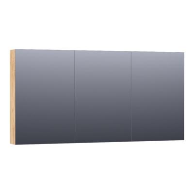 Brauer Impress Spiegelkast 140 cm - zonder Verlichting - Met 3 Dubbelzijdige Spiegeldeuren - Forest Tan
