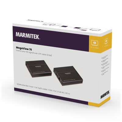 Marmitek: MegaView 76 HMDI/KVM Extender over UTP - Zwart