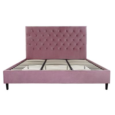 Bed DKD Home Decor Hout Metaal Roze 180 x 200 cm 187 x 210 x 137 cm
