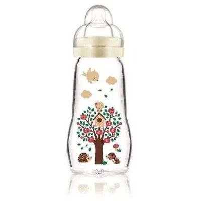 MAM-glazen fles - 260 ml - 0 tot 6 maanden - Speenstroom 2 - Wit