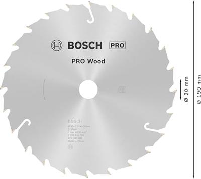 Bosch Accessoires Cirkelzaagblad Standard for Wood Speed 190 x 20/16 x 2,6 mm, 24 1st - 2608640799