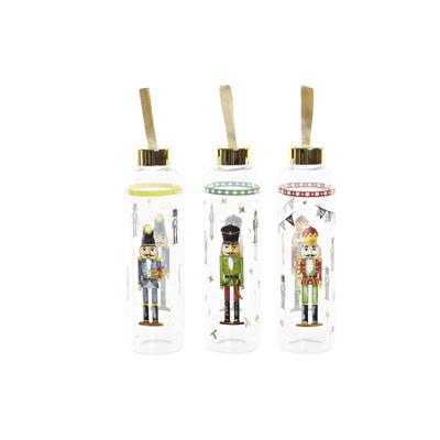 Fles DKD Home Decor Notenkraker Kristal PVC (550 ml) (3 Stuks) Fles DKD Home Decor Notenkraker Kristal PVC (550 ml) (3 Stuks)