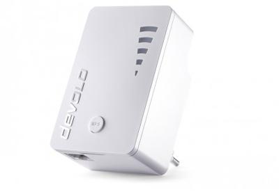 Devolo WiFi repeater AC (1 poort Gigabit ethernet, WPS, repeater wifi, versterker wifi, verhoogt het bereik van de WiFi, weergave van de intensiteit van het signaal, wit AC 1200 Mbits/sec. 1000 wit