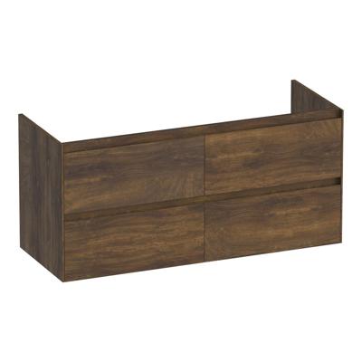 Brauer Inspire - Onderkast - 120 cm - met 4 Softclose Lades Greeploos en 2 Sifon Uitsparingen - Grove