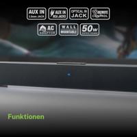 Muse TV Soundbar Bluetooth met optische ingang, AUX-in- en RCA-ingang, 50 watt uitgangsvermogen, zwart - thumbnail