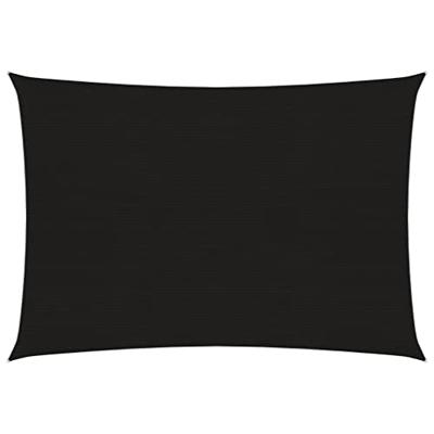 VidaXL Zonnezeil 160 g/m² 4x5 m hdpe zwart