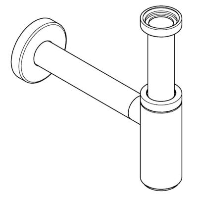 Bekersifon Grohe Others Verstelbaar Hard Graphite Geborsteld