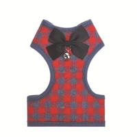 Verstelbare Bow Plaid vest lead pull touw leiband voor kat hond huisdier (M) - thumbnail