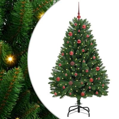VidaXL Kunstkerstboom met 150 led groen 150 cm pvc en metaal