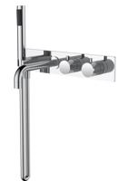 Wiesbaden Bad Thermostaatkraan Inbouw Style 2-knops Chroom - thumbnail