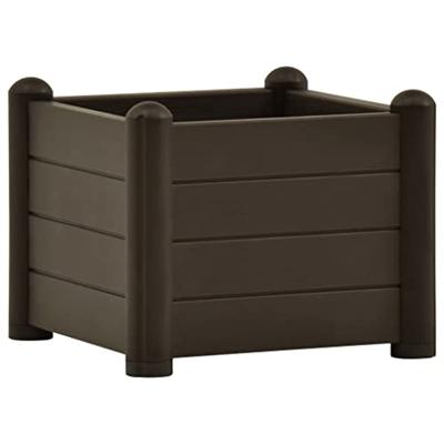 VidaXL Plantenbak verhoogd 43x43x35 cm pp mokka VidaXL Plantenbak verhoogd 43x43x35 cm pp mokka