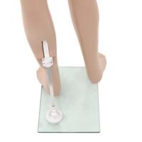 VidaXL Etalagepop kind met glazen voet 140 cm beige - thumbnail