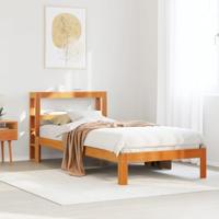 Bedframe zonder matras massief grenenhout wasbruin 100x200 cm - thumbnail