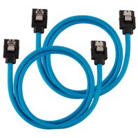 Corsair Premium SATA3-kabel (6 Gbps, 60 cm), met ommanteling, blauw - thumbnail