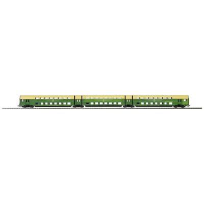 Piko H0 53123 H0 dubbeldeksrijtuig DGBGQ 3-delig groen van de DR Piko H0 53123 H0 dubbeldeksrijtuig DGBGQ 3-delig groen van de DR