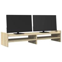 VidaXL Monitorstandaard 100x27x20 cm bewerkt hout sonoma eikenkleurig - thumbnail