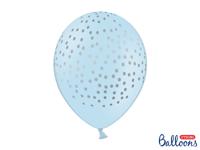 Ballonnen Pastel Baby Blauw Stippen - 6 Stuks - thumbnail