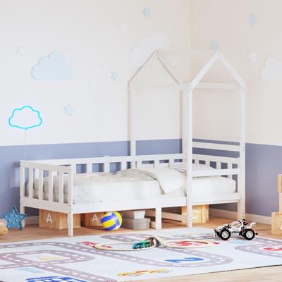 Slaapbank met bedhuis 80x200 cm massief grenenhout wit