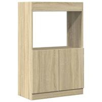Hoge kast 63x33x100 cm bewerkt hout sonoma eikenkleurig - thumbnail