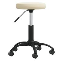 VidaXL Massagekruk fluweel crèmekleurig - thumbnail