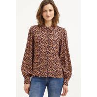 VILA blouse VIALBISA met all over print oudroze/oranje - thumbnail