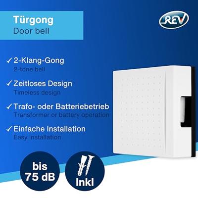 REV 0046581 Gong 8 - 9 V 75 dBA Wit